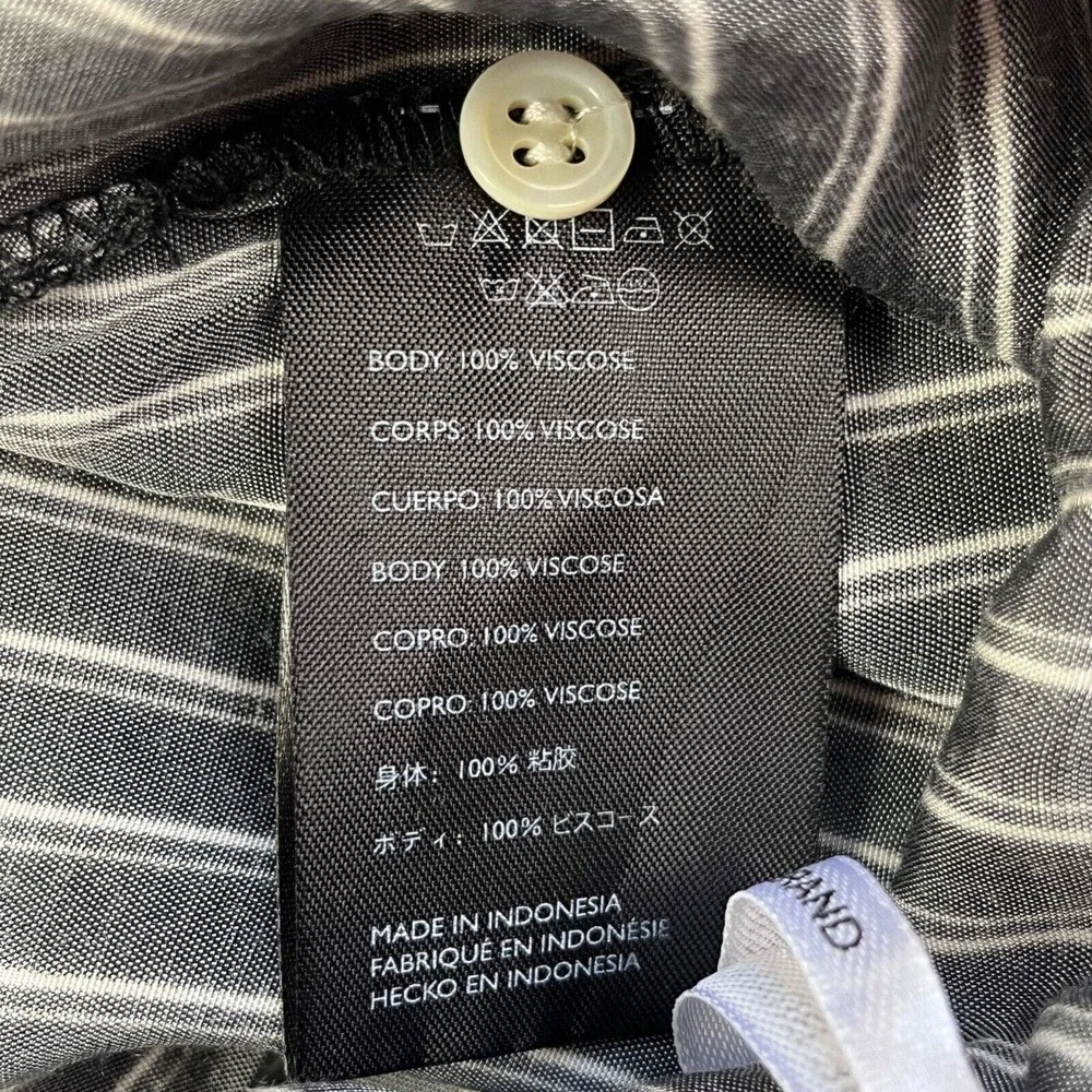 Faithfull the Brand Manarola Dress 2 XS San Cristobal Stripe Black Mini Ruffle - Picture 4 of 8